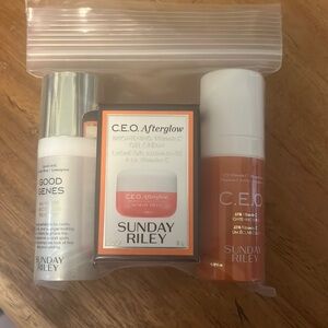 SUNDAY RILEY • Trio • Good Genes, Brightening Serum, Gel Cream